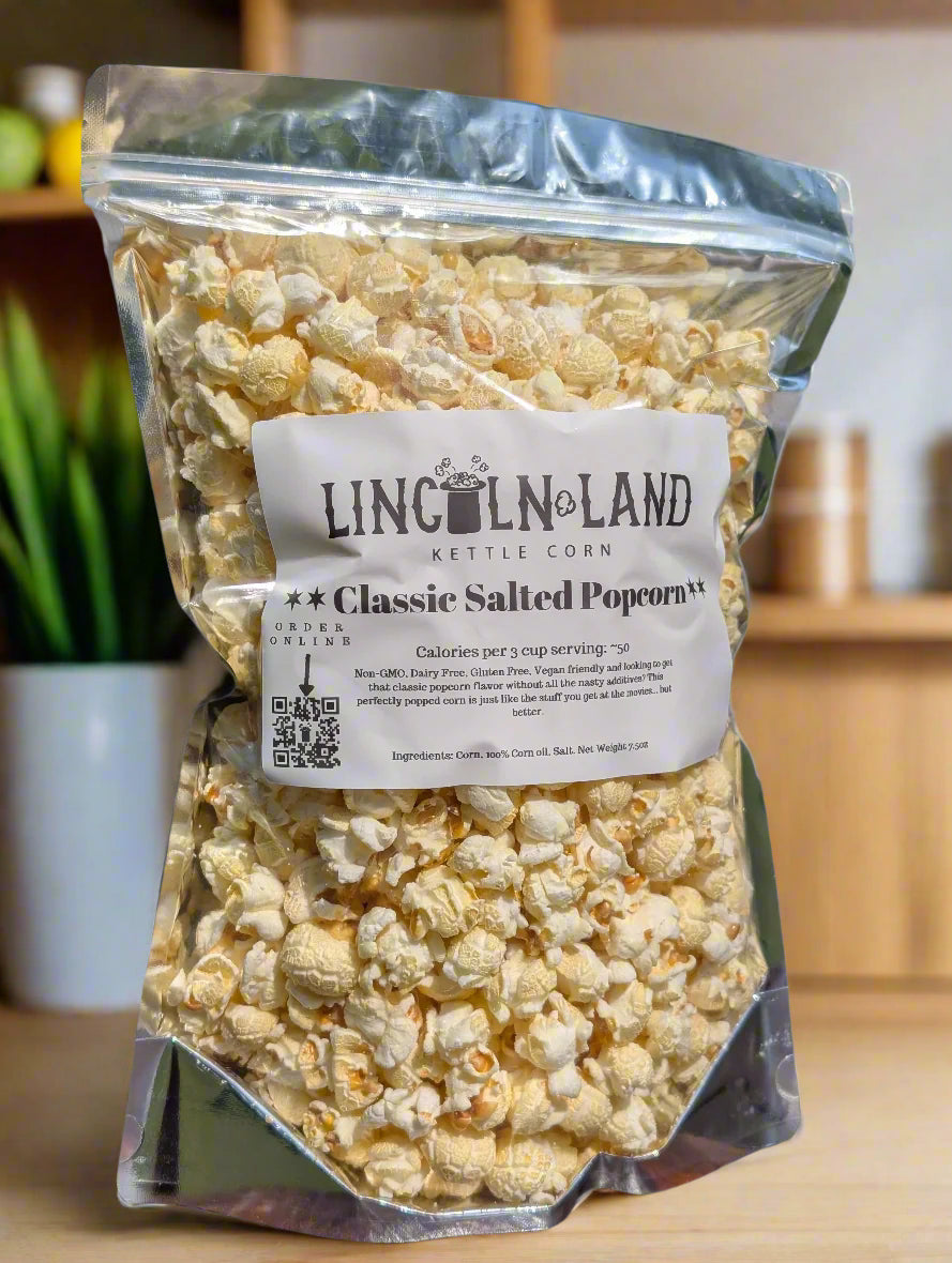 Classic Salted Popcorn – Lincoln Land Kettle Corn